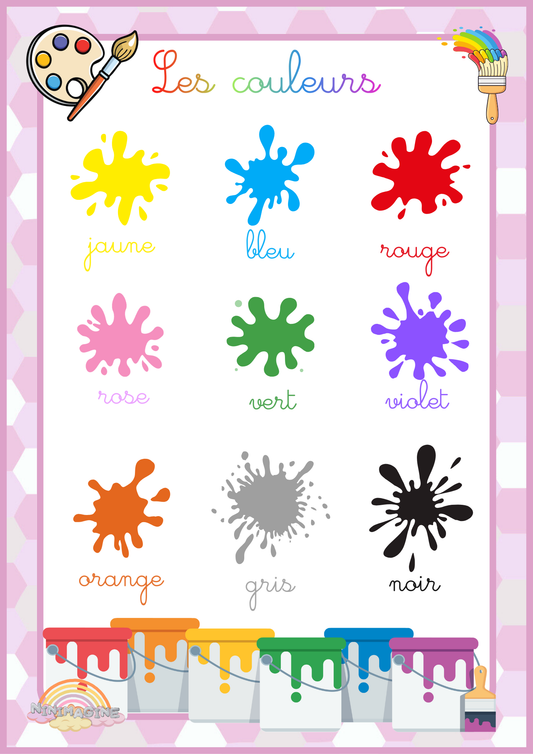 Affiches Educatives - Couleurs Ninimagine
