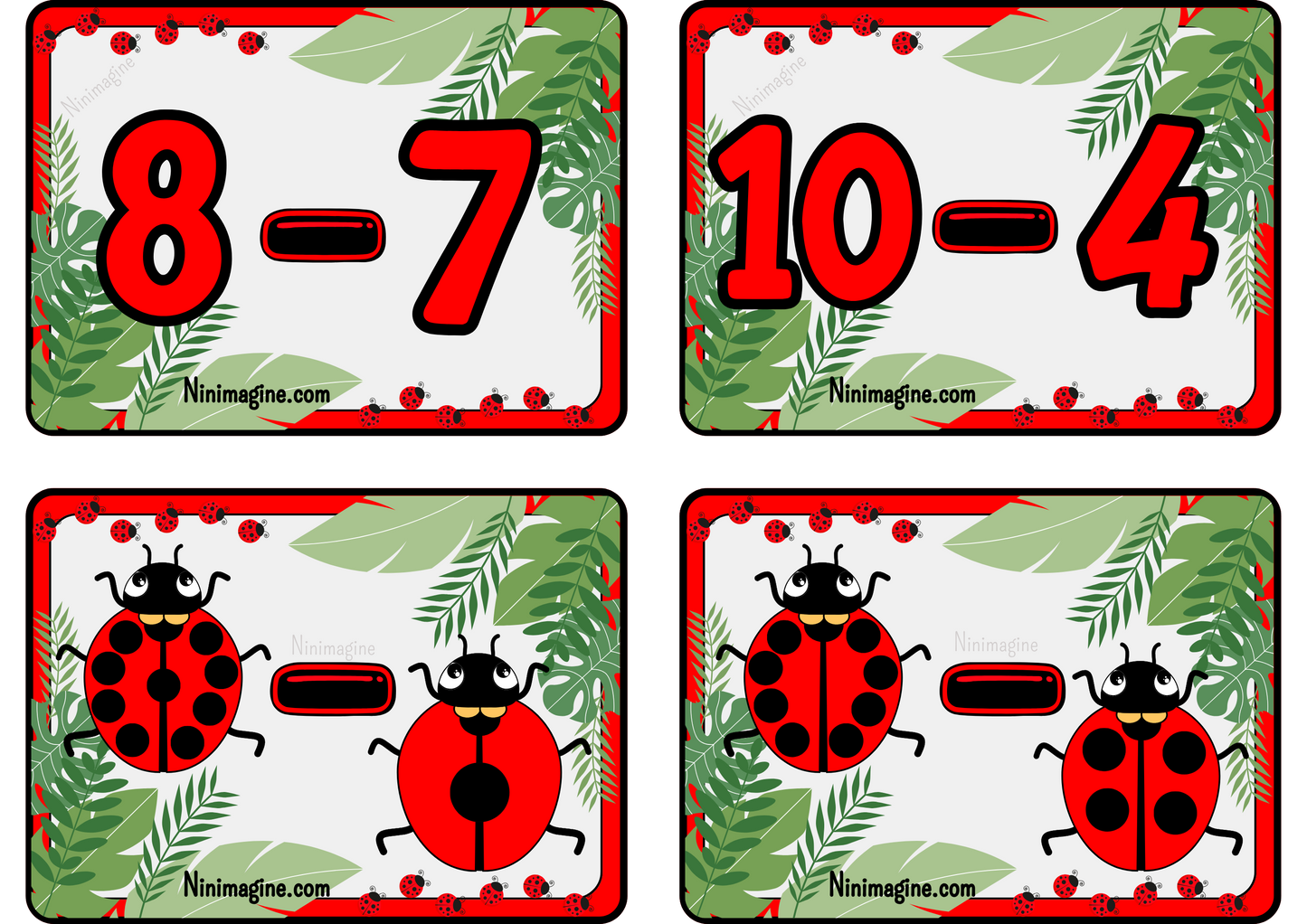 Les calculs avec Madame Coccinelle Ninimagine