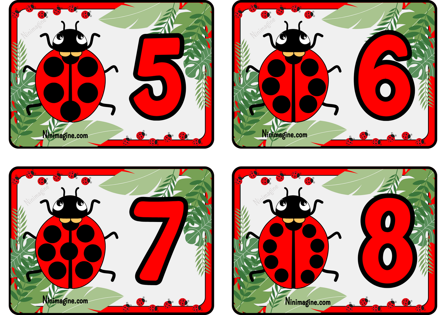 Les calculs avec Madame Coccinelle Ninimagine