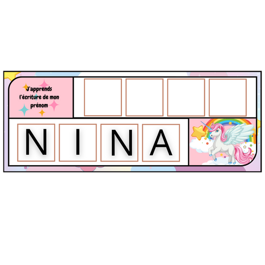 ✍️Cartes d’Écriture de Prénoms ✍️ Ninimagine