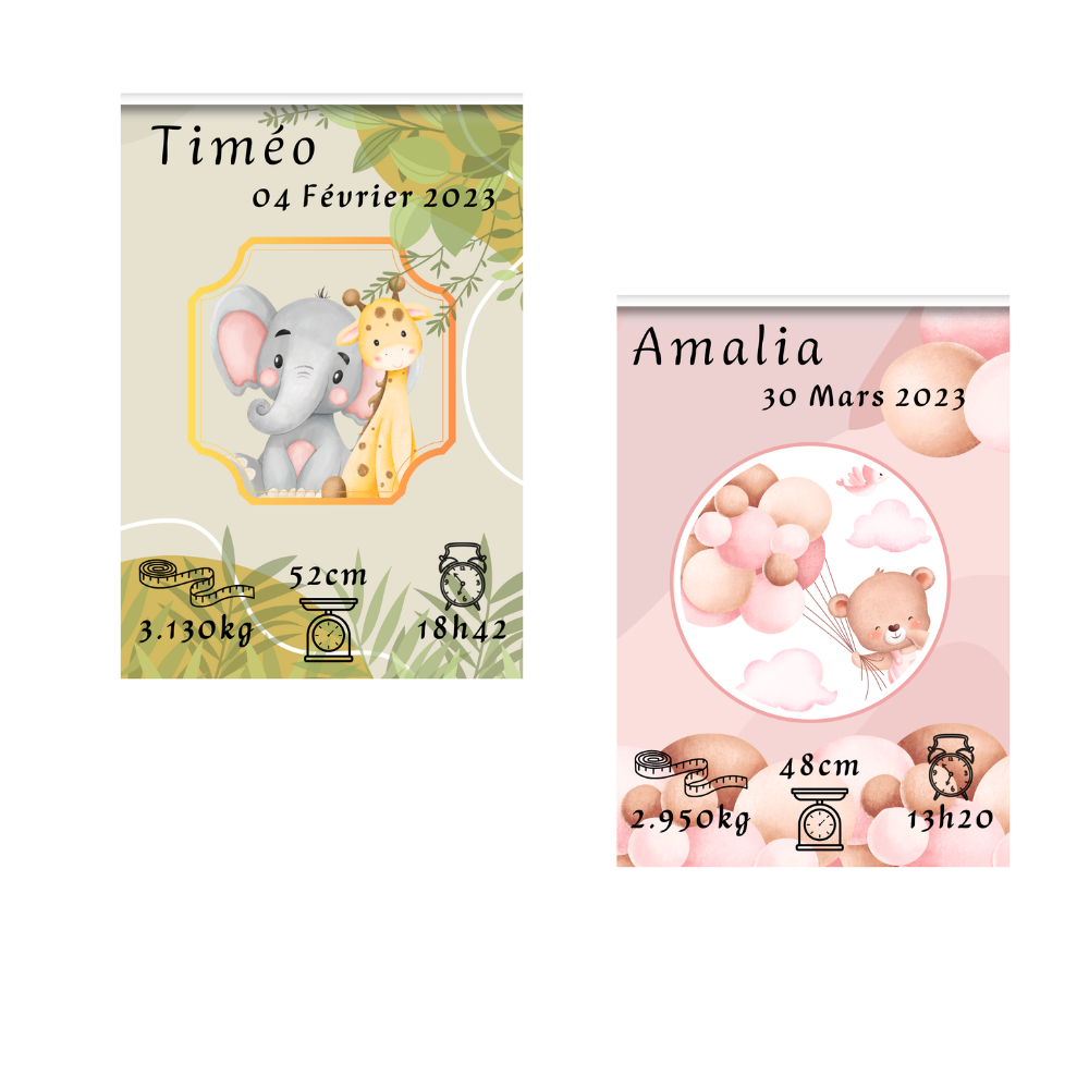 Cadre Naissance Personnalisé Ninimagine