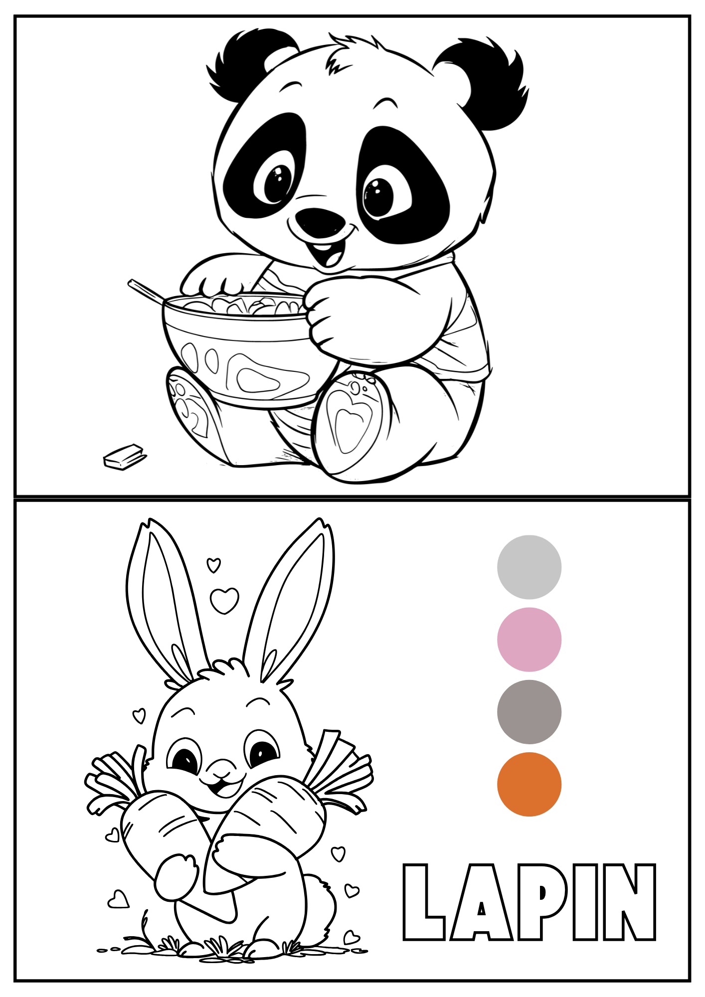 🎨Les Coloriages Réutilisables PDF🎨 Ninimagine