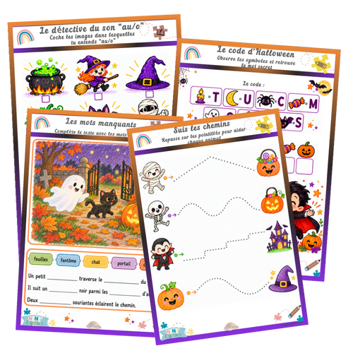 Pack : Phonologie, lecture et graphisme et plus d’Halloween Ninimagine