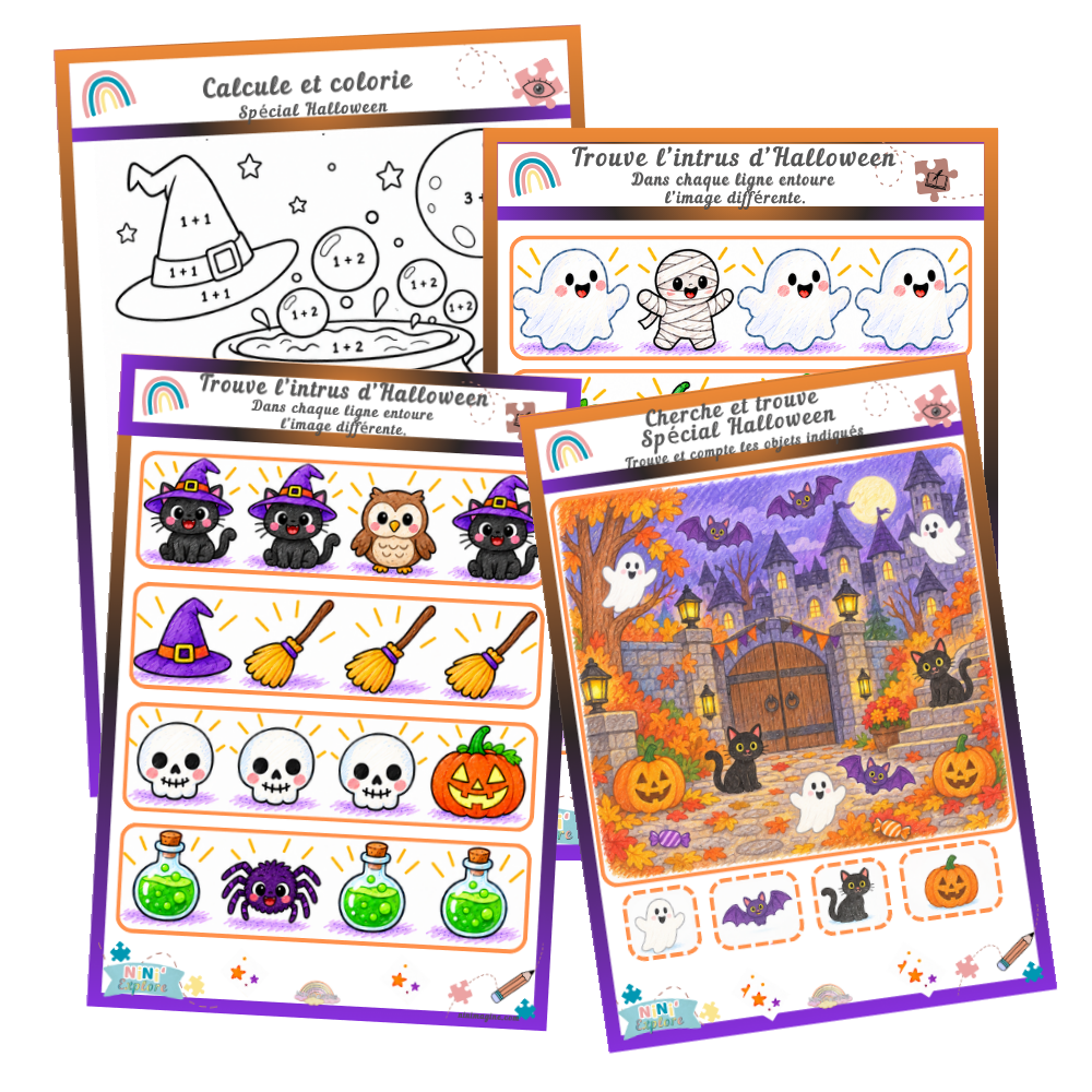 Pack : Phonologie, lecture et graphisme et plus d’Halloween Ninimagine