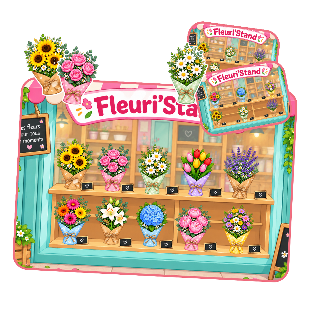 Fleuri’Stand – Jeu éducatif de reproduction de modèles dès 3 ans Ninimagine