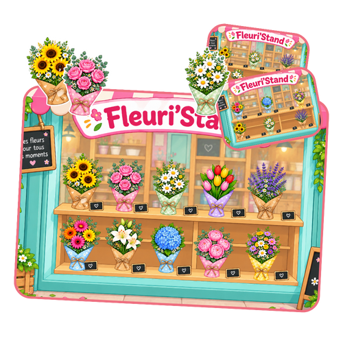 Fleuri’Stand – Jeu éducatif de reproduction de modèles dès 3 ans Ninimagine
