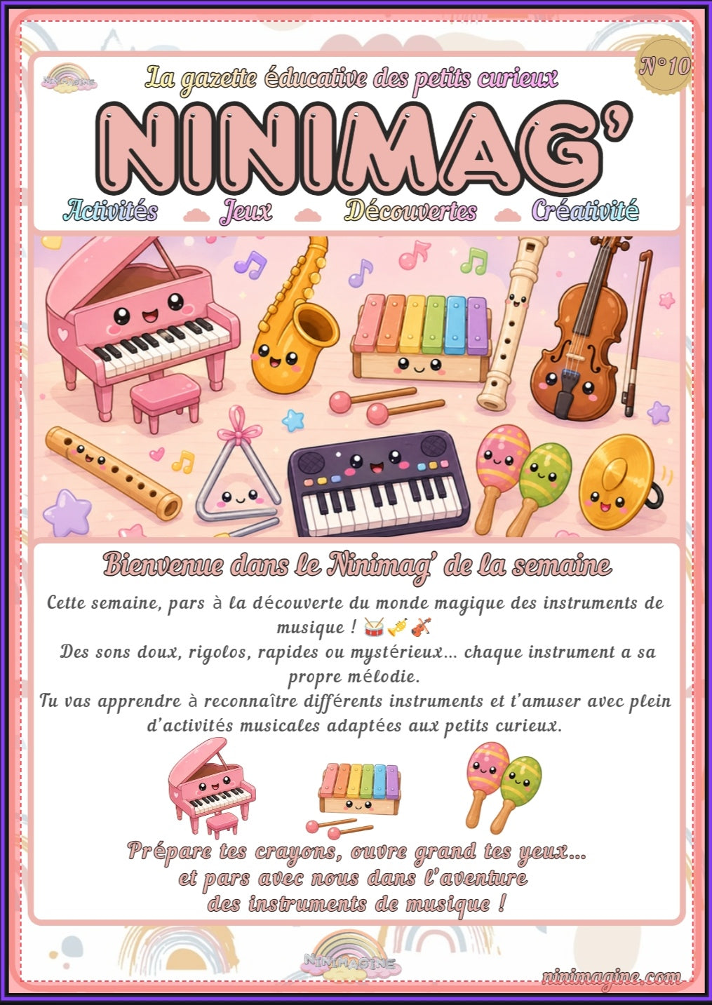 Numéro 10  -  Les instruments de musique Ninimagine