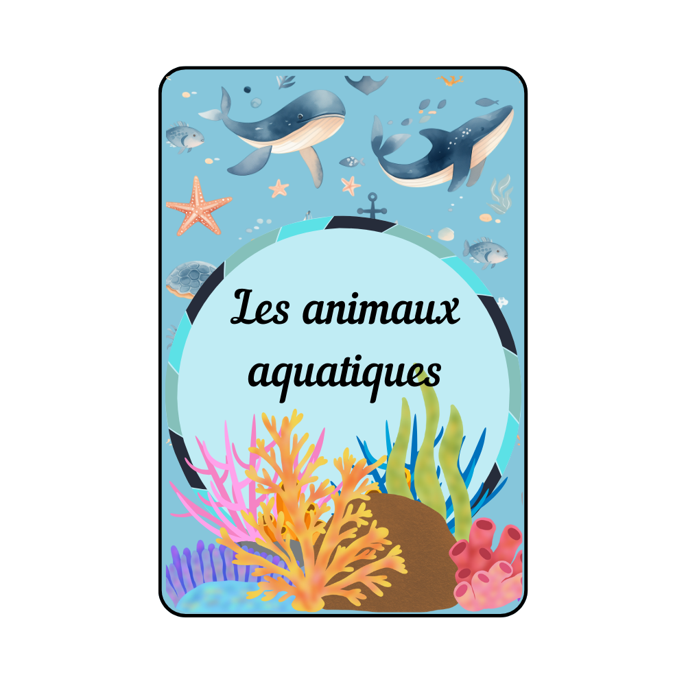 🐬 Imagier Éducatif " Les Animaux Aquatiques " 🦈 Ninimagine