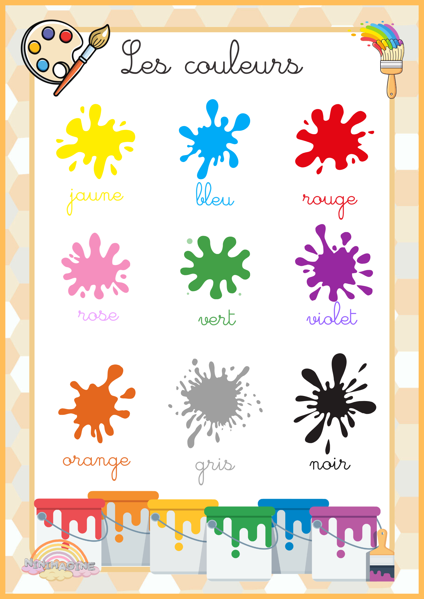 Affiches Educatives - Couleurs Ninimagine