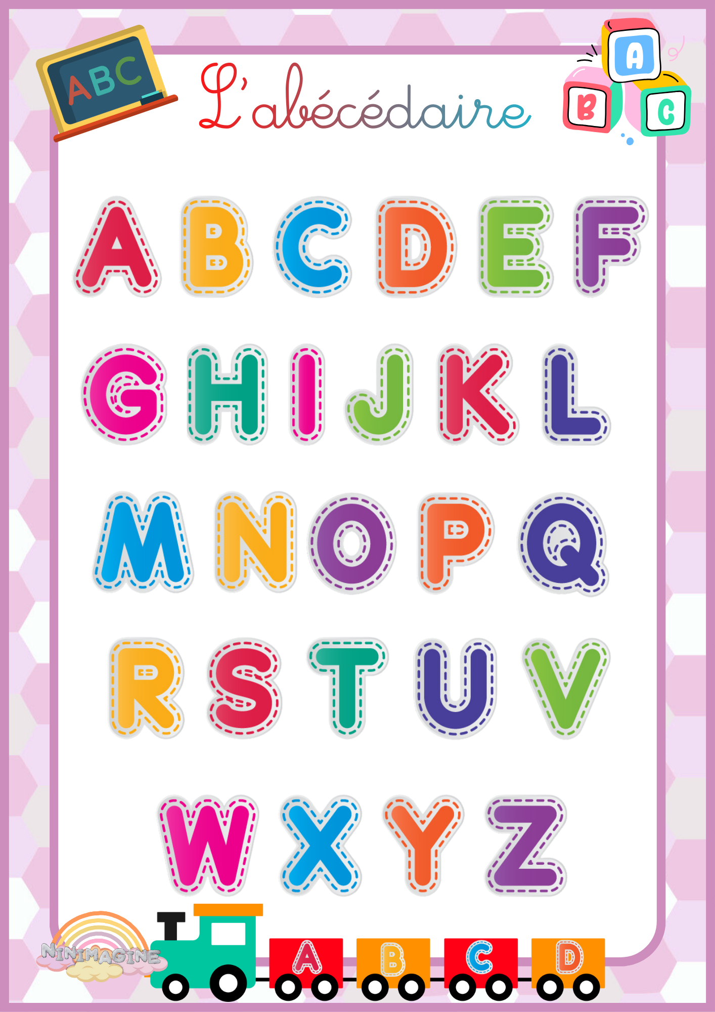 Affiches Educatives - Abécédaire Ninimagine