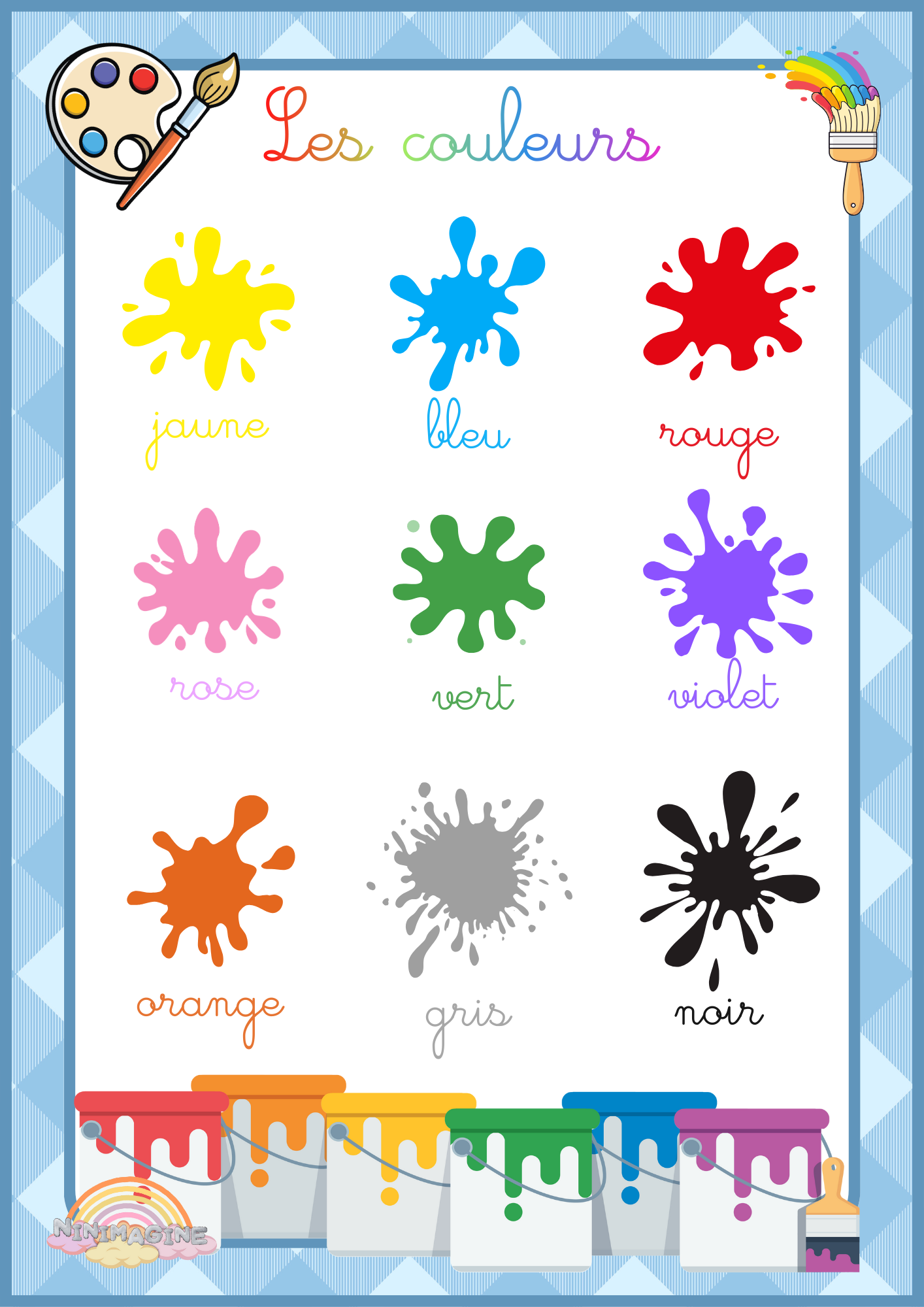 Affiches Educatives - Couleurs Ninimagine