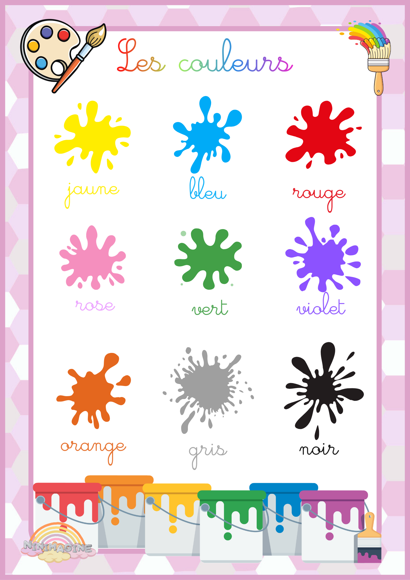 Affiches Educatives - Couleurs Ninimagine