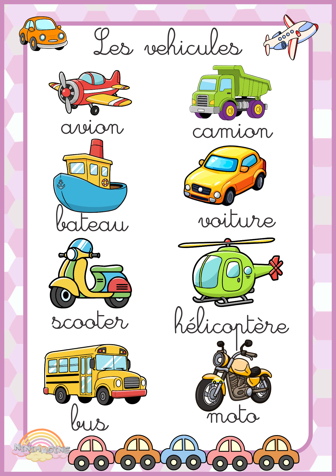 Affiches Educatives - Véhicules Ninimagine