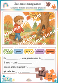 Les mots manquants – Une promenade en automne Ninimagine