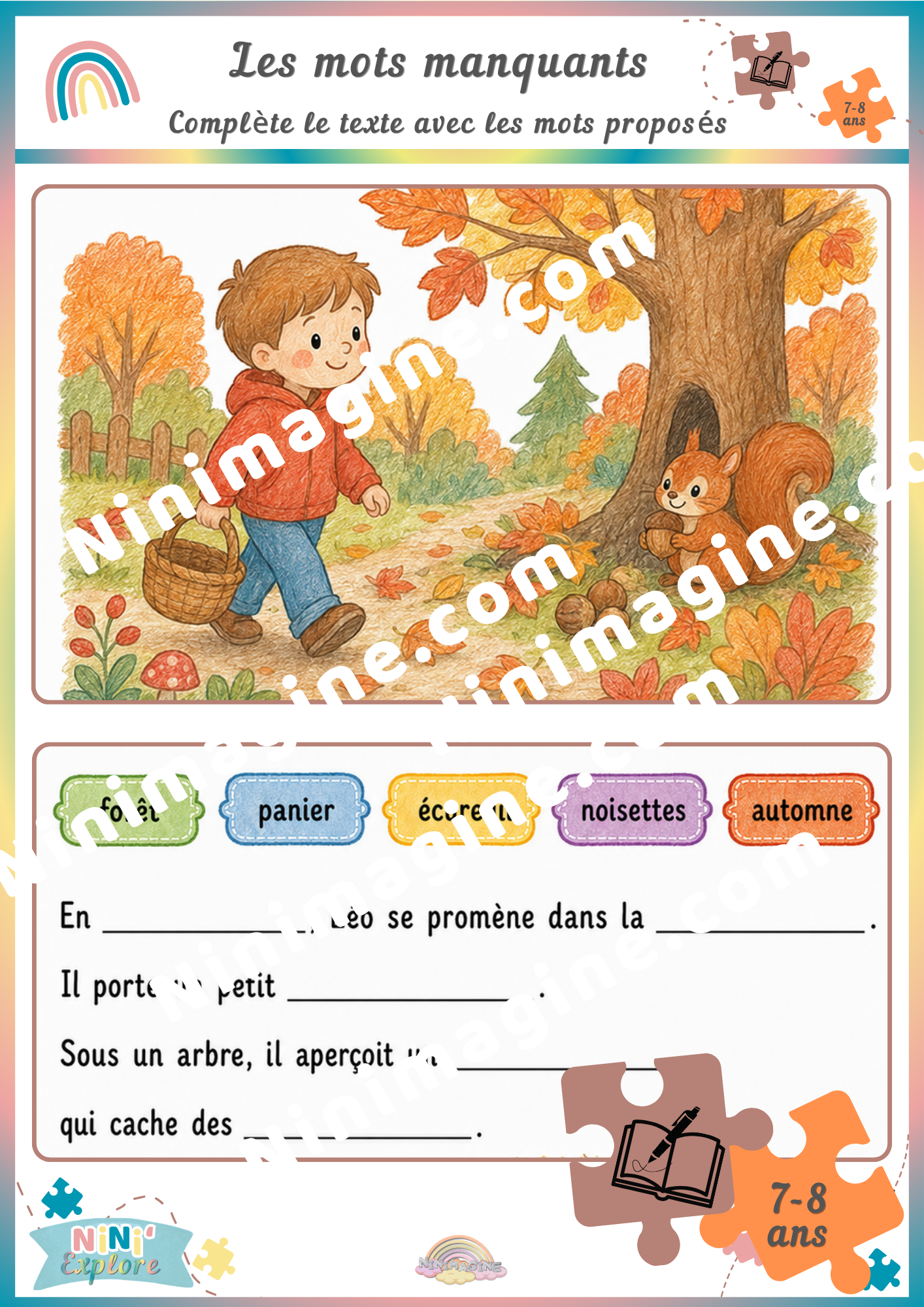 Les mots manquants – Une promenade en automne Ninimagine