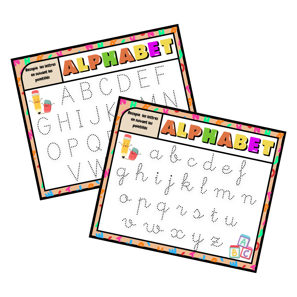 📝Tableau d’Écriture Reutilisable : Alphabet📝 PDF Ninimagine