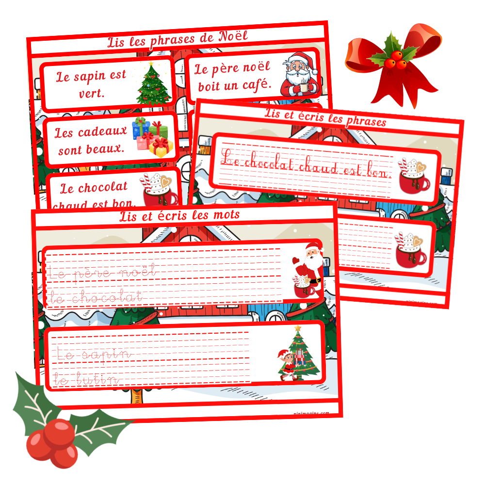 🎁Écritures de Noël et Calculs🎄 Ninimagine