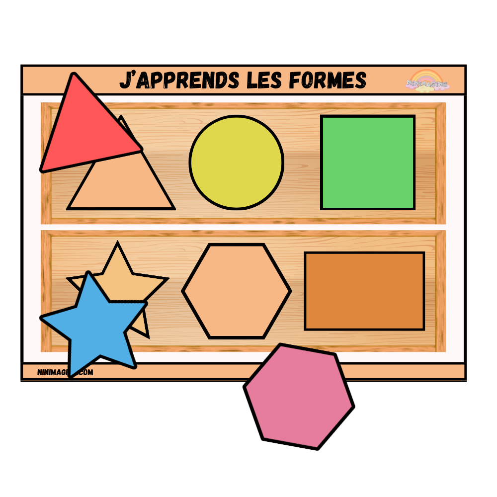 Les formes en couleurs Ninimagine