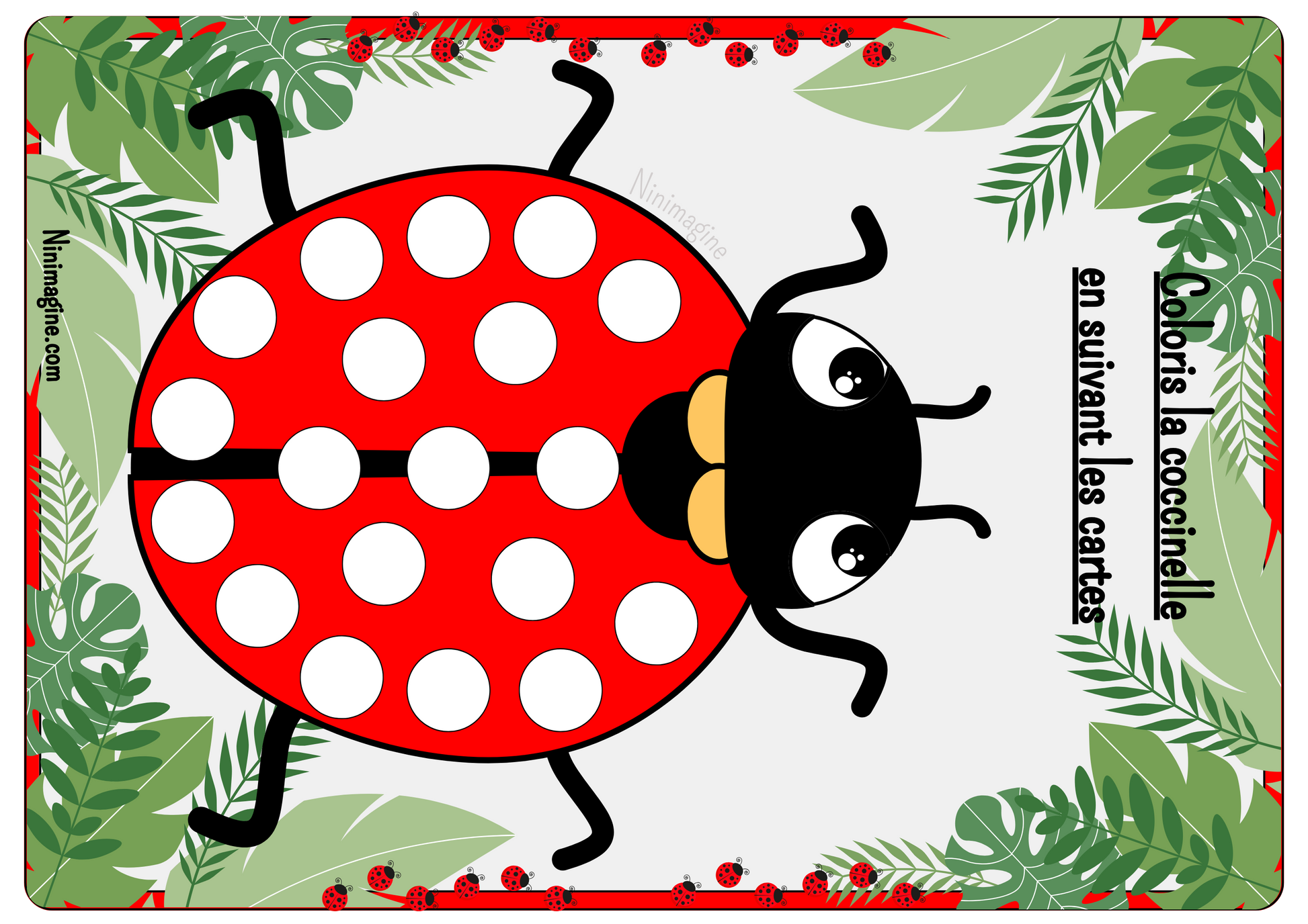 Les calculs avec Madame Coccinelle Ninimagine