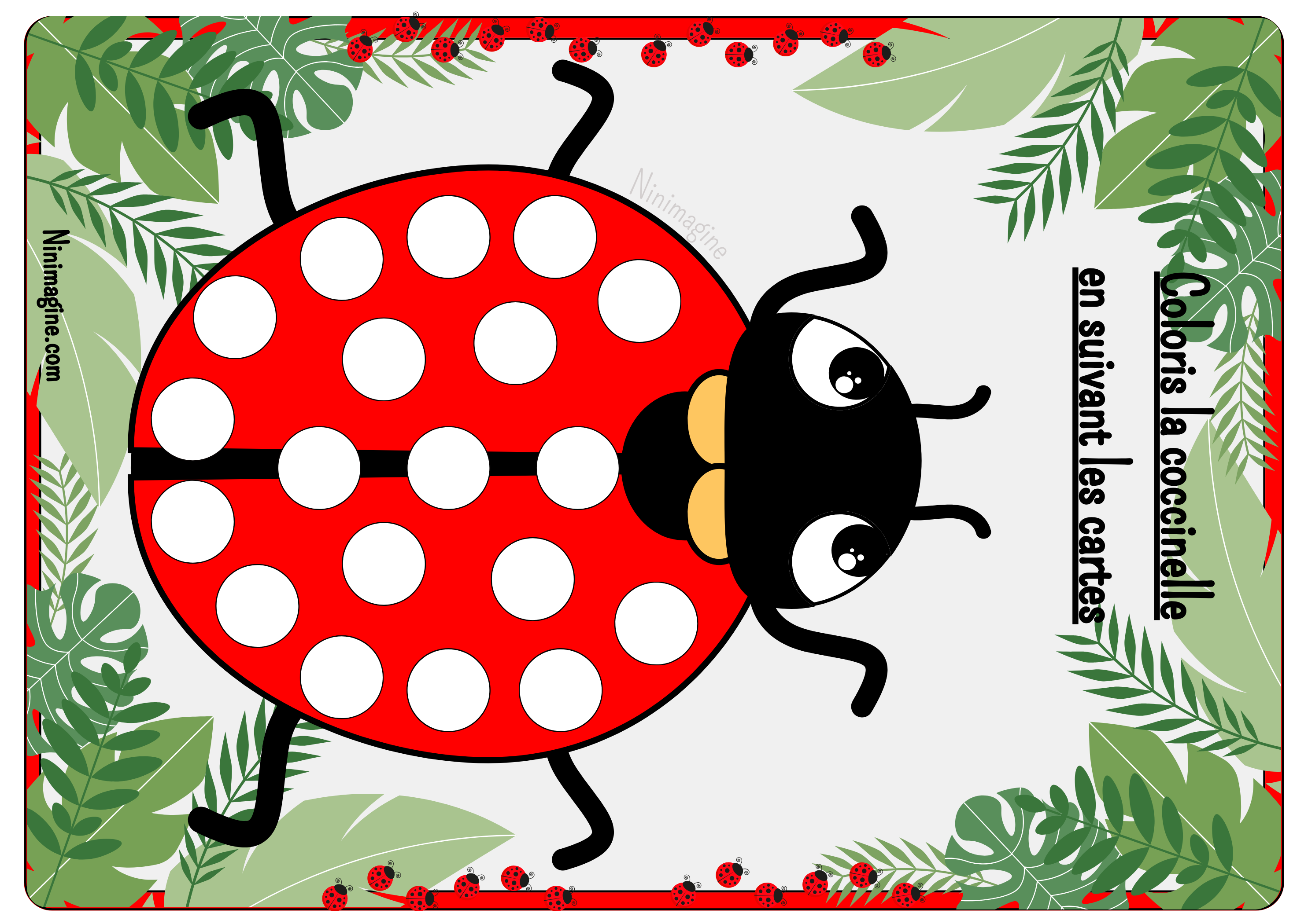 Les calculs avec Madame Coccinelle Ninimagine