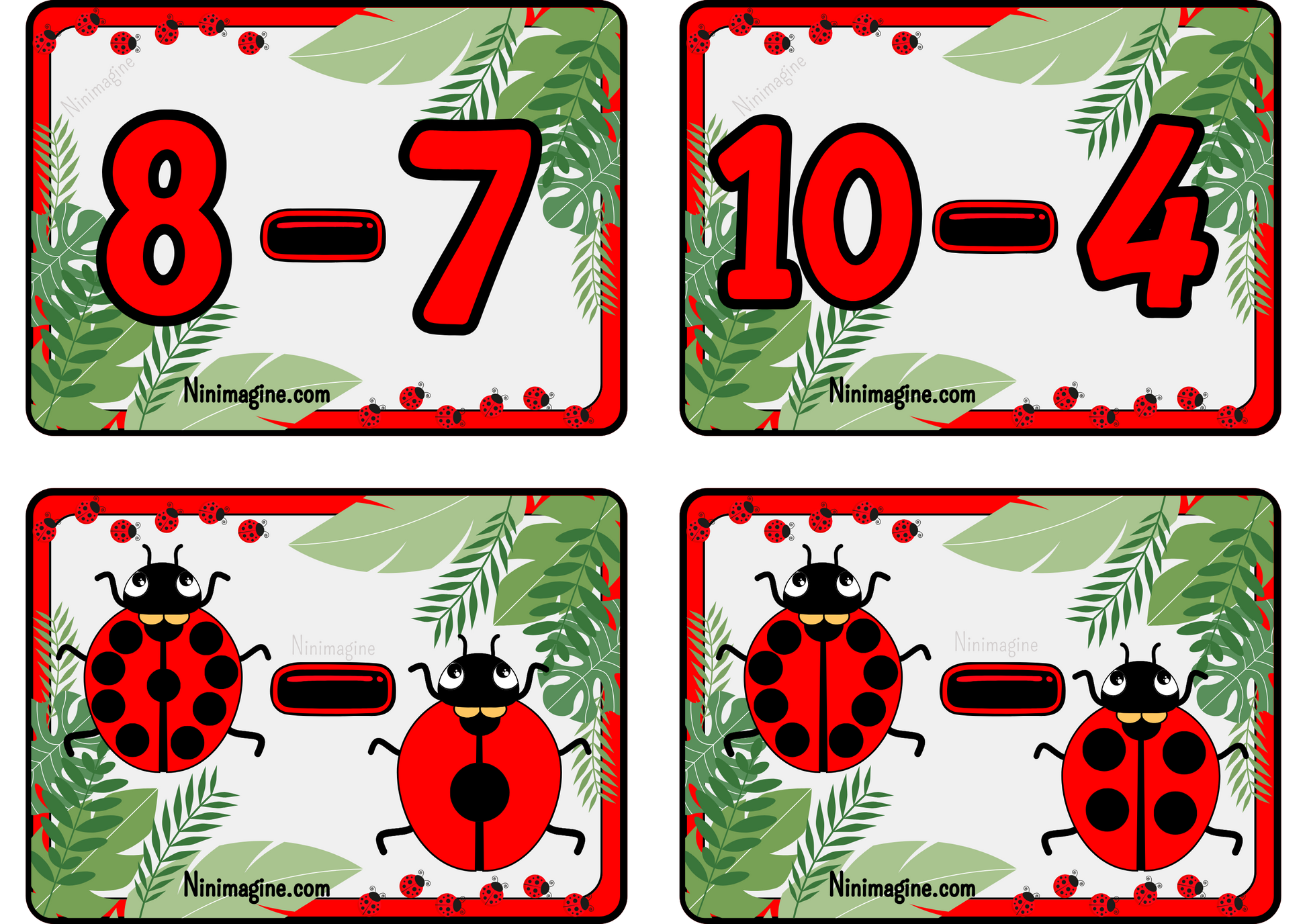 Les calculs avec Madame Coccinelle Ninimagine
