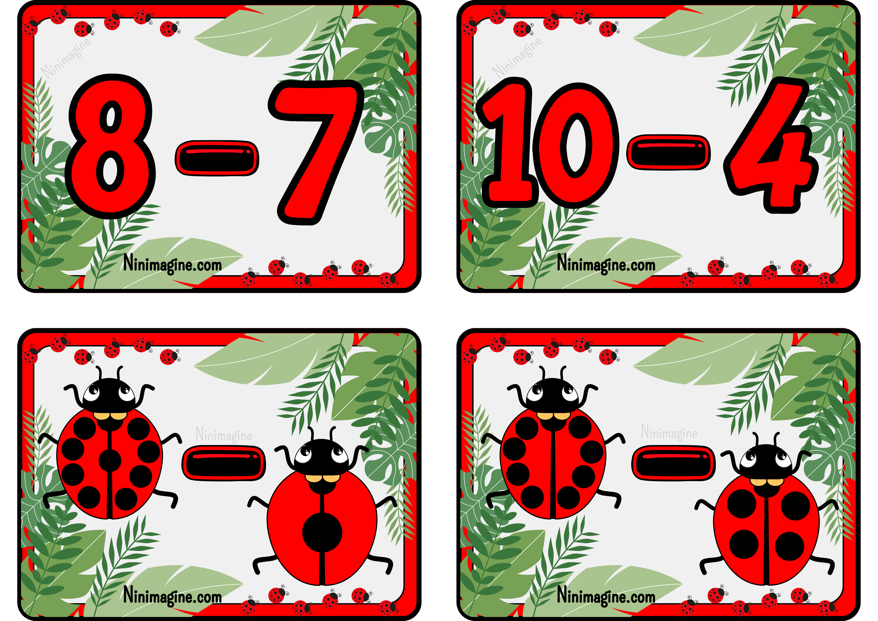 Les calculs avec Madame Coccinelle Ninimagine