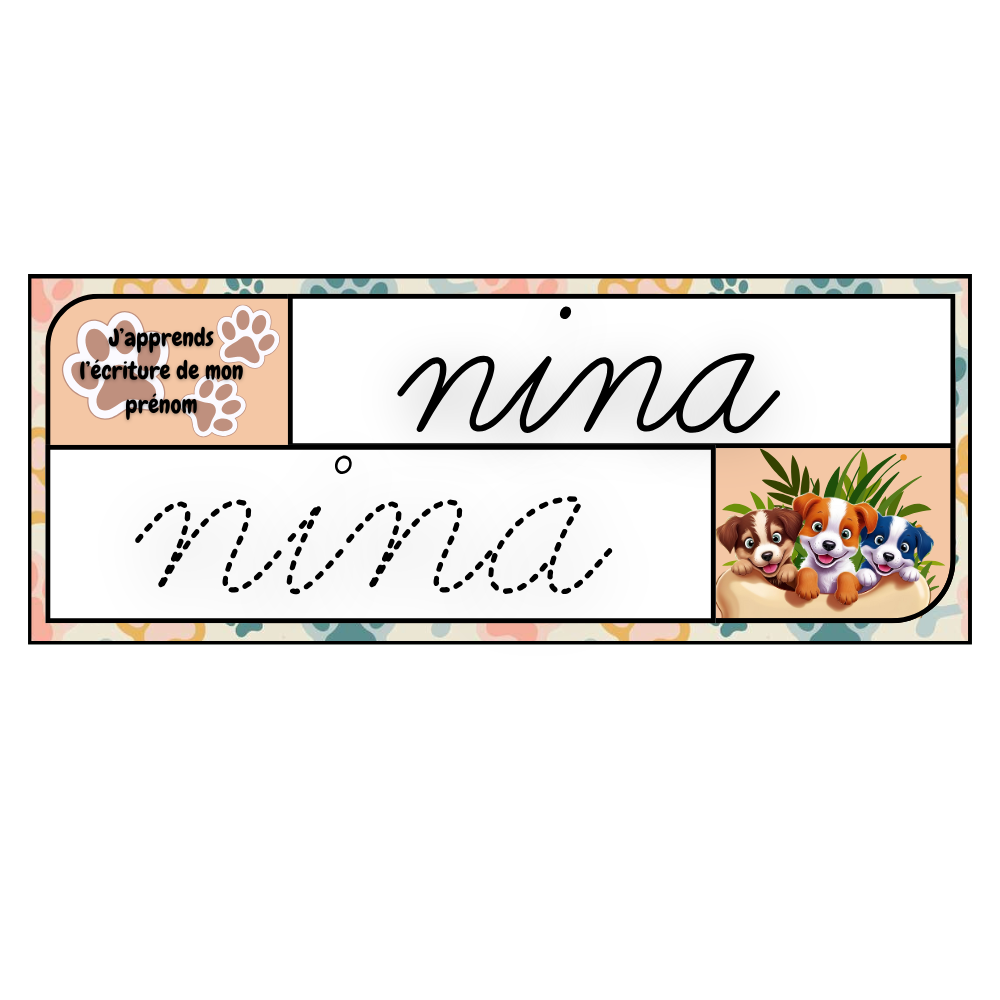 ✍️Cartes d’Écriture de Prénoms ✍️ Ninimagine