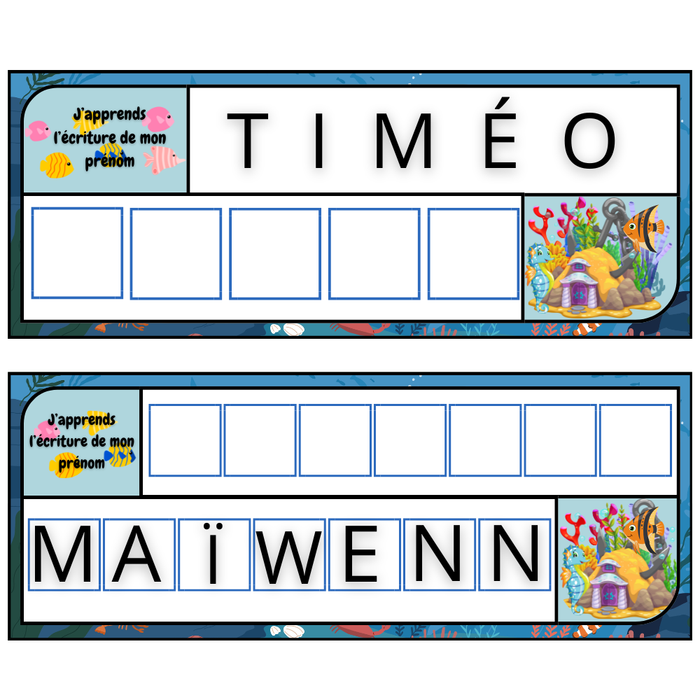 ✍️Cartes d’Écriture de Prénoms ✍️ Ninimagine