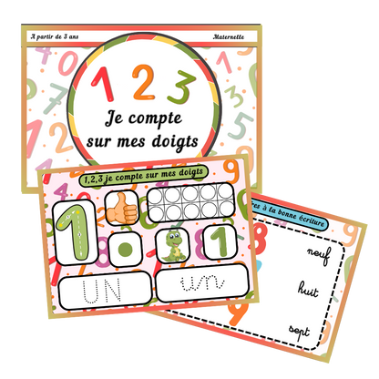 🔢Livret 1,2,3 je compte sur mes doigts✌️ Ninimagine