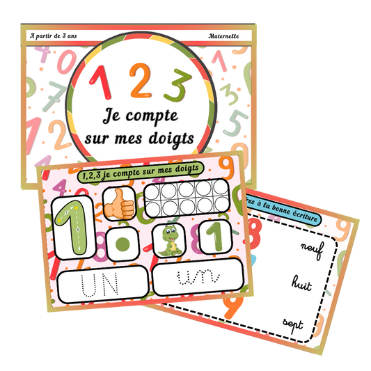 🔢Livret 1,2,3 je compte sur mes doigts✌️ Ninimagine