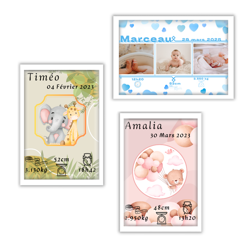 Cadre Naissance Personnalisé Ninimagine