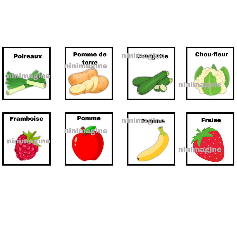 🍴Les Légumes 🥕Fruits 🍓 Ninimagine