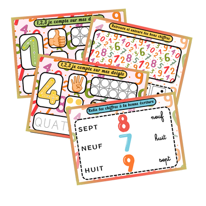 🔢Livret 1,2,3 je compte sur mes doigts✌️ Ninimagine