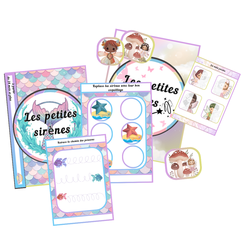 Livret Fées ou Sirènes 🦋 A partir de 24mois Ninimagine
