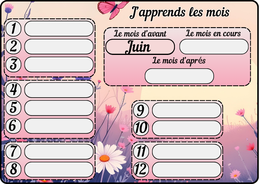 🏵️"Jour, mois, saison : à moi le temps"🌻 Ninimagine