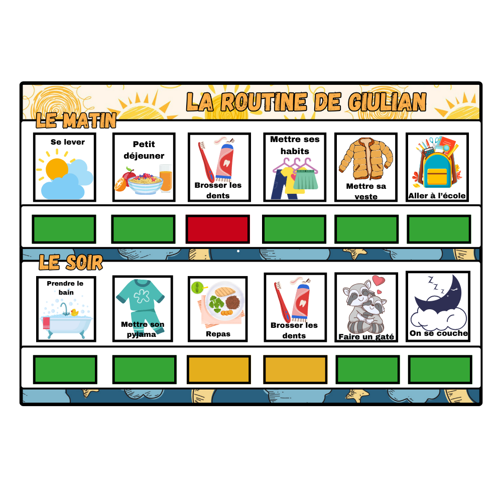 ☀️Mon Support de Routine Matin & Soir🌛 Ninimagine