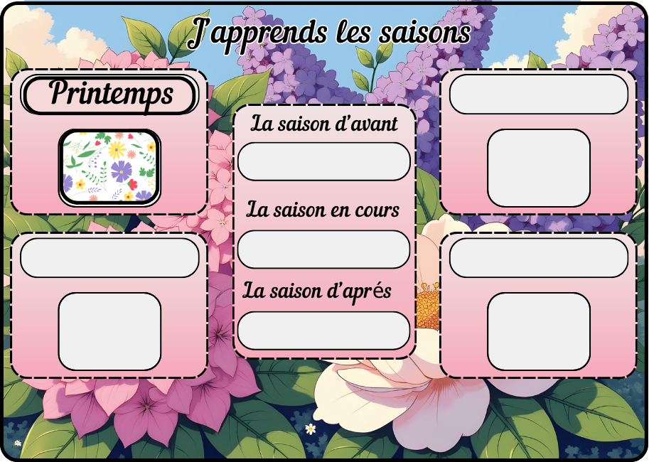 🏵️"Jour, mois, saison : à moi le temps"🌻 Ninimagine