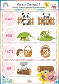 Où est l’animal ? – Devant, sous, à côté et sur Ninimagine