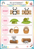 Où est l’animal ? – Devant, sous, à côté et sur Ninimagine