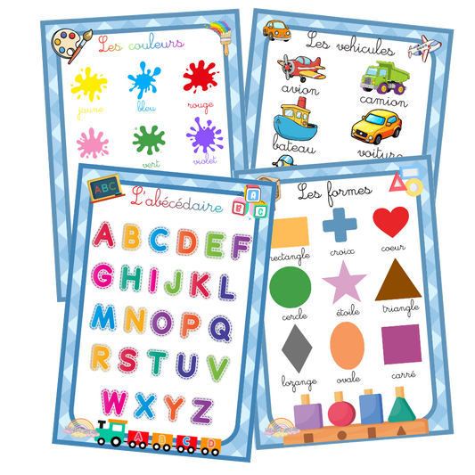 Affiches Educatives - Pack Bleu Ninimagine