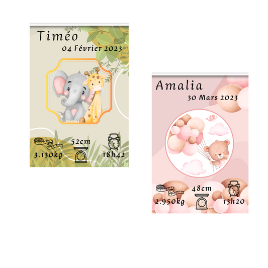 Cadre Naissance Personnalisé Ninimagine