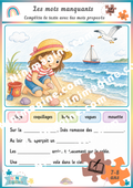 Les mots manquants – Une journée à la plage Ninimagine