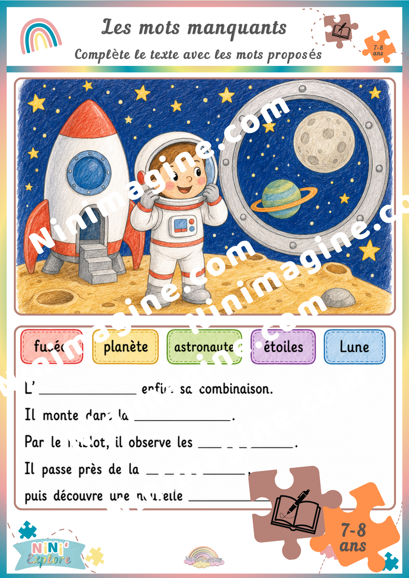 Les mots manquants – Une aventure dans l’espace Ninimagine