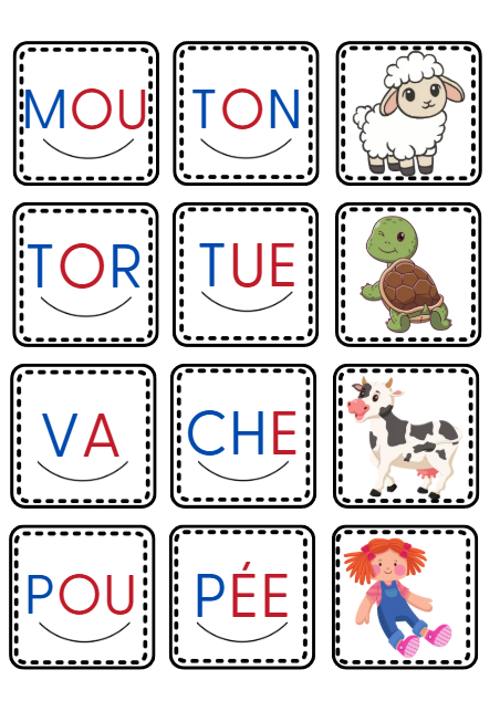 J’apprends les syllabes : un jeu pour composer des mots Ninimagine