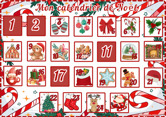 🎄Calendrier Noël🎁  PDF Ninimagine
